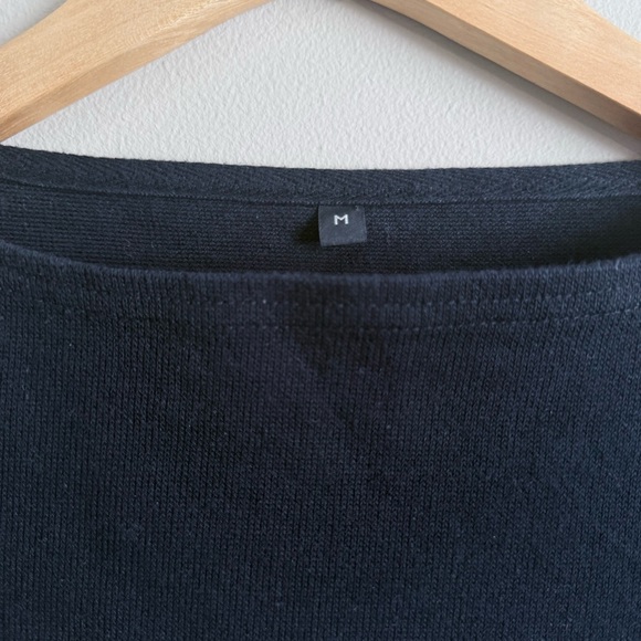 100% Cotton Knitted Sailor Breton Stripe Shirt Muji Unisex Boatneck Longsleeve - Picture 7 of 10